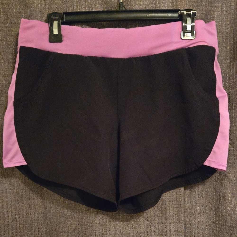 Tek Gear Black and Pink Women's Shorts